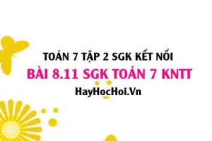 Bài 8.11 SGK Toán 7 Tập 2 Kết nối tri thức